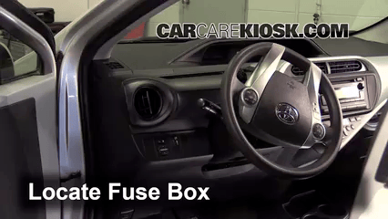 Interior Fuse Box Location: 2012-2015 Toyota Prius C - 2012 Toyota